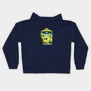 UFO Cow Abduction Kids Hoodie